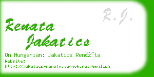 renata jakatics business card